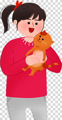 동물 편집이미지 여자 행복 감정 가족 포옹 따뜻함 사랑 미소 반려동물 귀여움 고양이 PNG 순간 컨셉 포유류 관계 안기 표정 사람 파일형식