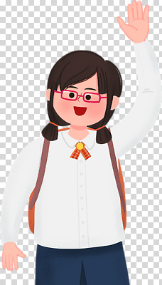 편집이미지 캐릭터 학생 어린이 교실 웃음 학습 인사 즐거움 등교 PNG 손흔들기 방과후 교육 감정 학교 모션 표정 사람 예절 등하교 파일형식