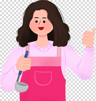 편집이미지 여자 분홍색 가정 주방용품 요리 웃음 앞치마 수프 즐거움 준비 긍정 따봉 PNG 식사준비 감정 컬러 생활용품 컨셉 표정 사람 최고 파일형식 오브젝트