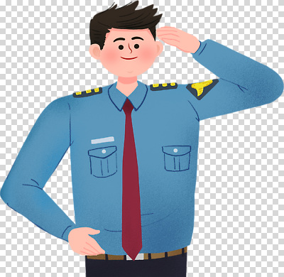 편집이미지 직업 캐릭터 남자 포즈 유니폼 표정 안전 자신감 사회 경찰 서비스 경례 PNG 기관 옷 감정 사람 인사 공동체 파일형식 예절