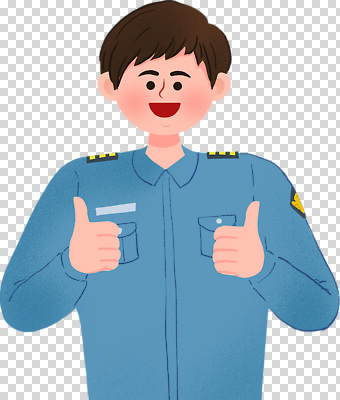 편집이미지 직업 캐릭터 웃음 안전 경찰 서비스 따봉 PNG 시민 표정 엄지손가락 최고 국민 파일형식 손가락 손 신체부위 사람