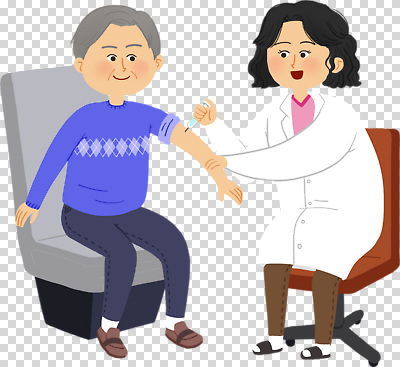 편집이미지 여자 노년 남자 의학 건강 병원 치료 진료 환자 의사 예방 PNG 백신 의사소통 접수 접종 사람 성인 의료진 파일형식