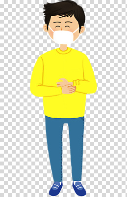 편집이미지 남자 행복 포즈 건강 마스크 안전 일상 캐주얼 노란색 공간 스웨터 팔 PNG 감싸기 스타일 옷 감정 컬러 상의 모션 사람 라이프 신체부위 파일형식
