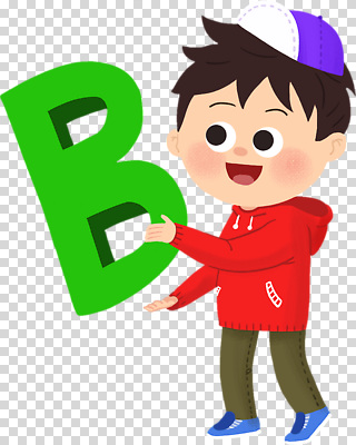 알파벳 영어 잡화 교육 감정 컬러 표정 사람 파일형식 어린이 B 학습 놀이 즐거움 웃음 캐릭터 빨간색 초록색 패션 모자 편집이미지 PNG