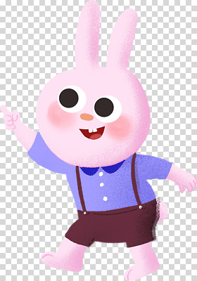 편집이미지 캐릭터 옷 손가락 모션 표정 파란색 갈색 귀여움 가리킴 춤 토끼 즐거움 PNG 손 감정 컬러 컨셉 포유류 문화예술 손짓 반려동물 파일형식