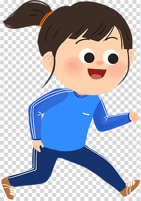 편집이미지 어린이 스포츠 모션 건강 웃음 파란색 운동복 달리기 운동 체험 즐거움 PNG 옷 감정 컬러 컨셉 표정 사람 파일형식