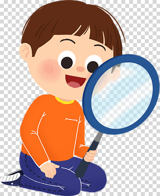 교육 감정 컨셉 모션 사람 파일형식 어린이 확대경 탐험 호기심 발견 즐거움 놀이 학습 집중 신기함 야외 관찰 창의성 편집이미지 PNG