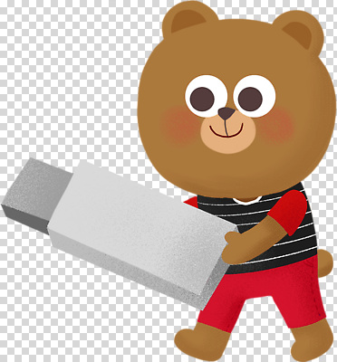 동물 편집이미지 캐릭터 감정 컬러 곰 빨간색 장난감 귀여움 유머 포근함 즐거움 지우개 PNG 컨셉 포유류 학용품 감각 파일형식