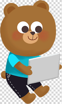 동물 편집이미지 캐릭터 디자인 곰 모션 웃음 일상 노트북 컴퓨터 귀여움 즐거움 이모티콘 PNG 감정 컨셉 포유류 표정 라이프 전자제품 파일형식