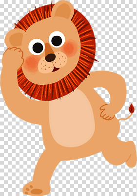 동물 편집이미지 캐릭터 어린이 모션 표정 달리기 귀여움 사자 즐거움 활기 PNG 생동감 감정 컨셉 포유류 사람 파일형식