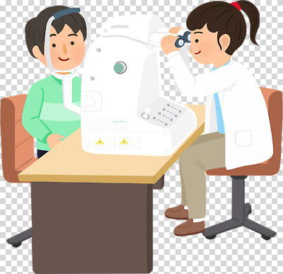 직업 의학 건강 사람 의료진 검사 파일형식 안경사 시력검사 어린이 검안사 눈건강 의사 진료 클리닉 치료 편집이미지 PNG