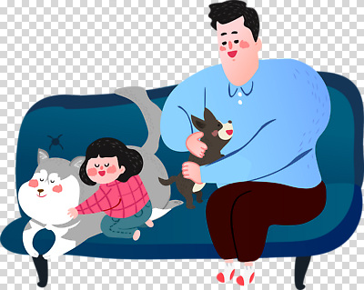 동물 편집이미지 행복 어린이 가족 놀이 사랑 웃음 일상 반려동물 소파 고양이 아빠 강아지 편안함 PNG 감정 의자 포유류 관계 표정 사람 라이프 감각 개 파일형식