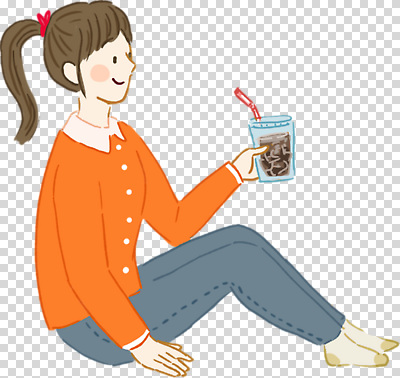 편집이미지 여자 문화 여유 음료 포즈 디저트 웃음 일상 주황색 카페 청바지 편안함 스웨터 PNG 감정 음식 컬러 상의 바지 표정 사람 라이프 상점 감각 파일형식 옷 하의 생활