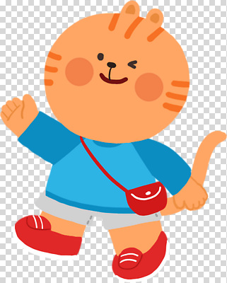 동물 편집이미지 캐릭터 손 셔츠 표정 파란색 걷기 귀여움 고양이 산책 즐거움 PNG 감정 컬러 컨셉 상의 포유류 모션 휴식 신체부위 반려동물 파일형식