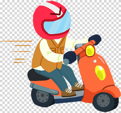 편집이미지 캐릭터 교통수단 교통 이동 웃음 달리기 주황색 스쿠터 청바지 도시 최고 헬멧 즐거움 속도 PNG 액션 감정 컬러 컨셉 바지 모션 표정 오토바이 보호장비 파일형식
