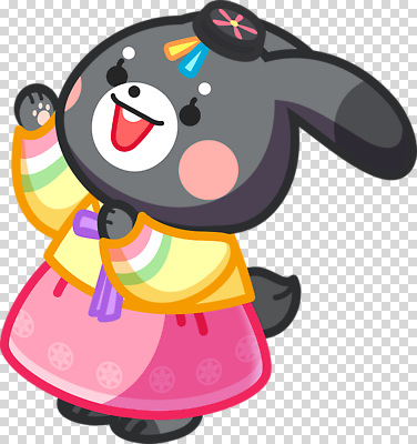 동물 편집이미지 캐릭터 전통 손 옷 문화 한국 표정 축제 기쁨 토끼 한복 PNG 색감 아기자기 한국전통 감정 아시아 컨셉 포유류 신체부위 반려동물 전통의상 파일형식