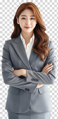 편집이미지 옷 여자 포즈 비즈니스 표정 미소 앞모습 사무실 업무 자신감 PNG 소통 의료성형뷰티 스타일 감정 뷰포인트 컨셉 사람 작업 파일형식