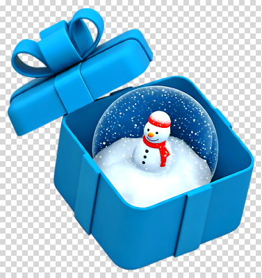자연요소 계절 기념일 감정 컬러 날씨 이벤트 장식 파일형식 선물 스노글로브 눈사람 겨울 크리스마스 파란색 즐거움 축제 상자 리본 눈 장면 설렘 편집이미지 PNG