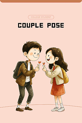 PSD 커플 감정 대학생 포즈 일러스트 관계 모션 사랑 미소 청춘 봄 우정 하트 즐거움 교정 소통 상호작용 국내일러스트 모양 학생 계절 컨셉 표정 친구 파일형식