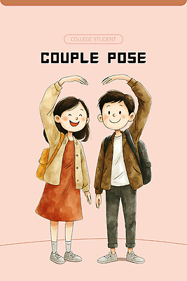 PSD 학생 커플 옷 여학생 행복 남학생 대학생 포즈 일러스트 사랑 웃음 손짓 친구 청춘 표현 유머 대학교 사교 스타일 국내일러스트 여자 남자 감정 컨셉 학교 관계 모션 표정 파일형식