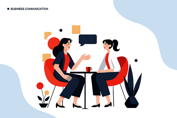 여자 커피 의자 일러스트 비즈니스 관계 탁자 회의 협력 직장 대화 협상 사람 여름 카페 사무 편안함 의견 소통 네트워킹 국내일러스트 AI파일 계절 음료 가구 컨셉 회사 말하기 상점 업무 네트워크 감각 파일형식 벡터