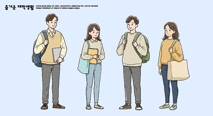 PSD 옷 대학생 이동 가방 일러스트 교실 모션 대화 청년 생활 책 친구 학습 캠퍼스라이프 모임 즐거움 대학교 사교 오후 국내일러스트 학생 라이프스타일 잡화 교육 감정 컨셉 학교 관계 말하기 성인 파일형식