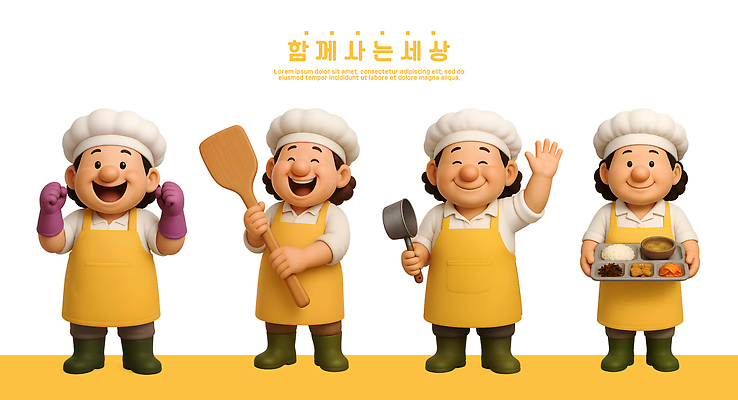 PSD 편집이미지 캐릭터 손 외관 음식 식재료 모션 요리 여러명 주방 주방장 요리사 도구 먹기 즐거움 편집3D 직업 감정 다수 사람 신체부위 3D 파일형식