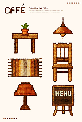 PSD 식물 디자인 예술 의자 일러스트 탁자 조명 인테리어 디지털 카페 빈티지 편안함 오브젝트 모던 메뉴판 자수 벽장식 국내일러스트 가구 컨셉 장식 상점 감각 파일형식