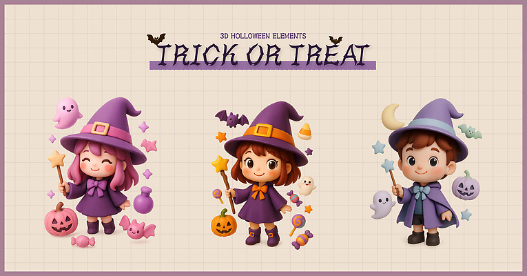 PSD 편집이미지 캐릭터 옷 어린이 모션 호박 디저트 미소 장식 3D 귀여움 축제 할로윈 마법사 유령 편집3D 음식 컨셉 채소 표정 사람 디지털합성 파일형식