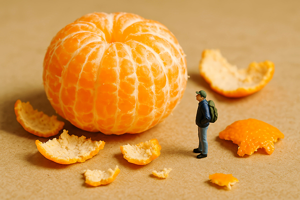 JPG 편집이미지 예술 인형 컬러 조각 과일 귤 취미 일상 방 미니어처 껍질 크기 오브젝트 편집실사 AI컴퓨터그래픽 AI콘텐츠 라이프 모형 CG 파일형식