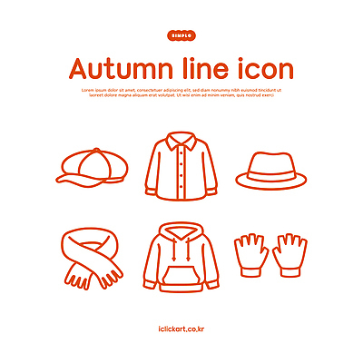 아이콘 모자 디자인 옷 계절 패션 선 장갑 겨울 장신구 외투 가을 스웨터 라인아이콘 스타일 2D아이콘 AI파일 잡화 상의 파일형식 벡터