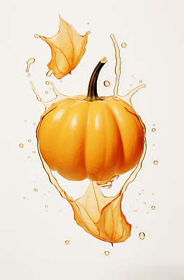 JPG 편집이미지 예술 백그라운드 잎 자연 호박 공중 물 주황색 가을 물방울 신선 이미지 조화 색감 이미지편집 AI포토 AI콘텐츠 자연요소 식물 계절 컬러 채소 생태계 파일형식