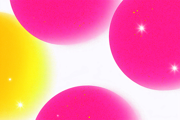 JPG 모양 디자인 예술 분홍색 컬러 백그라운드 패턴 일러스트 그래픽 장식 노란색 원형 배열 구슬 오브젝트 그림 화사함 대칭 독창 국내일러스트 AI일러스트 AI콘텐츠 도형 컨셉 무늬 파일형식