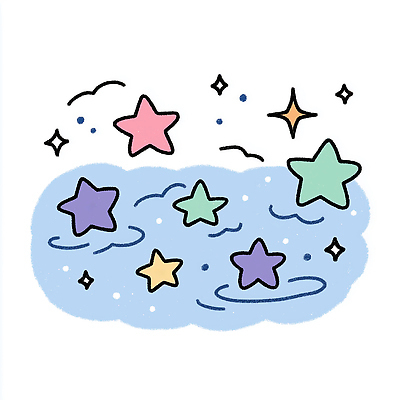 JPG 구름 디자인 별 바다 컬러 일러스트 자연 하늘 파란색 유행 평화 표현 분위기 그림 조화 뷰티풀 상상력 창의력 환상 국내일러스트 AI일러스트 AI콘텐츠 자연요소 컨셉 생태계 파일형식