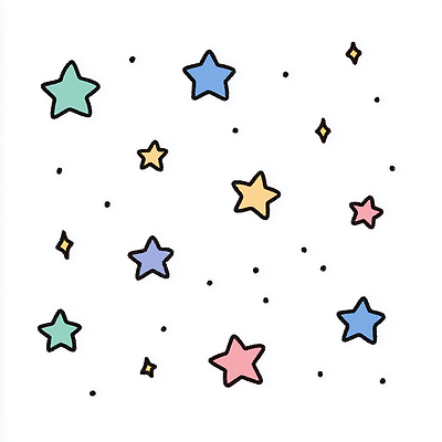 JPG 디자인 별 예술 컬러 백그라운드 패턴 일러스트 그래픽 장식 우주 표현 화려 장면 개성 뷰티풀 상상력 생동감 창의성 흩어짐 국내일러스트 AI일러스트 AI콘텐츠 자연요소 컨셉 무늬 파일형식