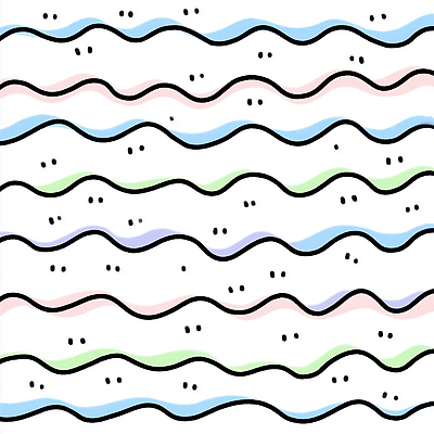 JPG 디자인 물결 예술 컬러 백그라운드 무늬 패턴 곡선 일러스트 그래픽 매력적 다양 흰색 편안함 모던 심플 부드러움 단순화된 창의성 반복 국내일러스트 AI일러스트 AI콘텐츠 선 다수 컨셉 감각 파일형식