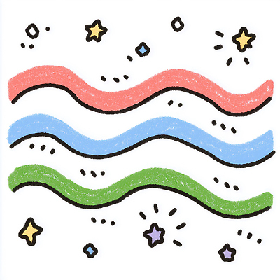 JPG 디자인 별 물결 선 컬러 패턴 일러스트 색연필 그래픽 장식 색칠 감각 화려 모던 그림 크레파스 국내일러스트 AI일러스트 AI콘텐츠 자연요소 컨셉 무늬 학용품 파일형식