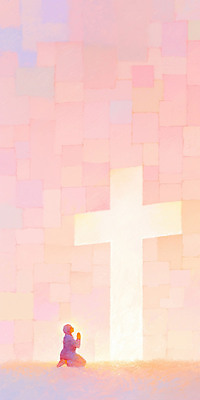 JPG 감정 컬러 십자가 일러스트 미소 풍경 빛 평화 희망 기도 영혼 신비 달빛 감사 조용 신성 국내일러스트 AI일러스트 AI콘텐츠 컨셉 표정 달 파일형식