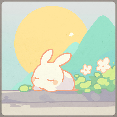 동물 꽃 행복 여유 백그라운드 일러스트 자연 아침 동화 휴식 산 풍경 일상 태양 고요 토끼 수면 편안함 뷰티풀 색감 국내일러스트 AI파일 주간 자연요소 식물 감정 컨셉 포유류 라이프 물 반려동물 감각 생태계 파일형식 벡터