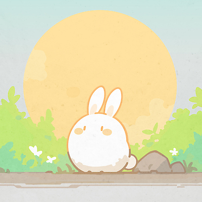 식물 동물 여유 일러스트 자연 밝음 풍경 초원 일상 햇빛 평화 귀여움 일출 산책 토끼 심플 조용 안식처 국내일러스트 AI파일 감정 컨셉 포유류 휴식 라이프 반려동물 태양 노을 생태계 파일형식 벡터