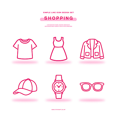 모자 디자인 드레스 옷 패션 시계 분홍색 셔츠 라인일러스트 일러스트 장신구 쇼핑 재킷 과학기술 모던 스타일 국내일러스트 AI파일 잡화 컬러 상의 기술 외투 파일형식 벡터