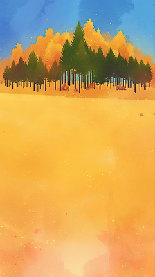 JPG 나무 컬러 일러스트 자연 하늘 나뭇잎 따뜻함 풍경 초원 야외 파란색 햇빛 가을 소나무 숲 조화 뷰티풀 오후 국내일러스트 AI일러스트 AI콘텐츠 식물 계절 잎 태양 생태계 파일형식