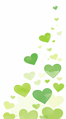 JPG 디자인 행복 감정 컬러 백그라운드 패턴 일러스트 자연 따뜻함 사랑 초록색 하트 표현 그림 부드러움 뷰티풀 창의력 국내일러스트 AI일러스트 AI콘텐츠 모양 무늬 감각 생태계 파일형식