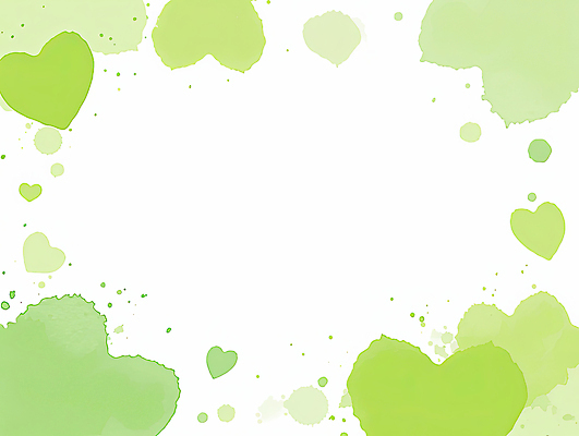 JPG 디자인 예술 컬러 백그라운드 패턴 일러스트 미술 그래픽 장식 초록색 물감 하트 마음 분위기 부드러움 감성 색감 창의성 스타일 아기자기 국내일러스트 AI일러스트 AI콘텐츠 모양 컨셉 무늬 문화예술 미술도구 감각 파일형식