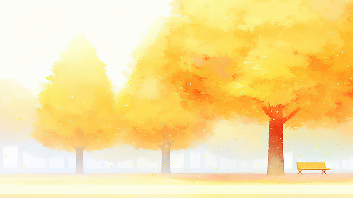 JPG 나무 공원 단풍 잎 벤치 일러스트 자연 바람 휴식 풍경 여름 햇빛 노란색 산책 금색 가을 분위기 명상 조용 뷰티풀 국내일러스트 AI일러스트 AI콘텐츠 자연요소 식물 계절 공공시설 컬러 컨셉 의자 날씨 태양 생태계 파일형식