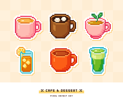 디자인 커피 음료 컬러 일러스트 디저트 컵 카페 차 레모네이드 민트 코코아 따뜻한음료 모카 아이스티 국내일러스트 AI파일 식기 음식 상점 허브 에이드 파일형식 벡터