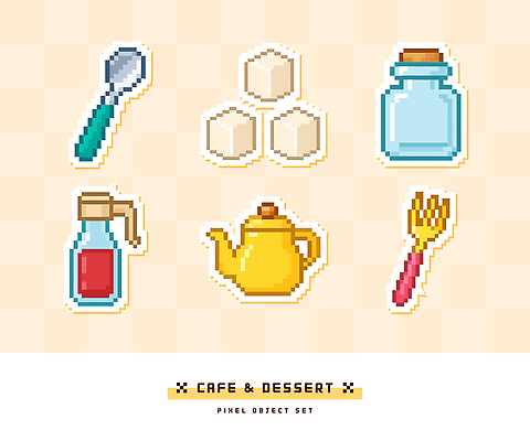 디자인 음료 음식 포크 일러스트 주전자 유리병 디저트 그래픽 디지털 숟가락 카페 달콤 설탕 오브젝트 아이템 소프트웨어 핸드메이드 미니멀 국내일러스트 AI파일 식기 주방용품 병_용기 수저 상점 맛 파일형식 벡터