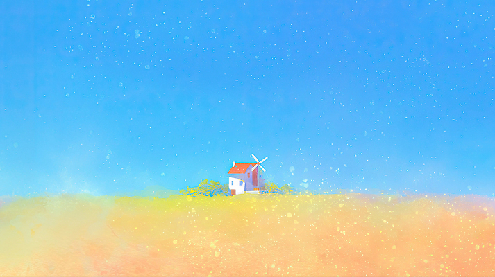 JPG 농업 일러스트 자연 휴식 주택 풍경 여름 햇빛 농장 평화 고요 풍차 농촌 시골 조용 단순화된 풍경화 국내일러스트 AI일러스트 AI콘텐츠 계절 산업 컨셉 건물 태양 그림 생태계 파일형식