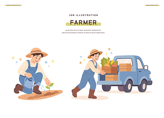 농업 채소 일러스트 자연 날씨 씨앗 일상 농작물 농장 경작 흙 트럭 수확 성장 작업 운반 농부 심기 국내일러스트 AI파일 식물 직업 산업 모션 자동차 라이프 농사 생태계 파일형식 벡터