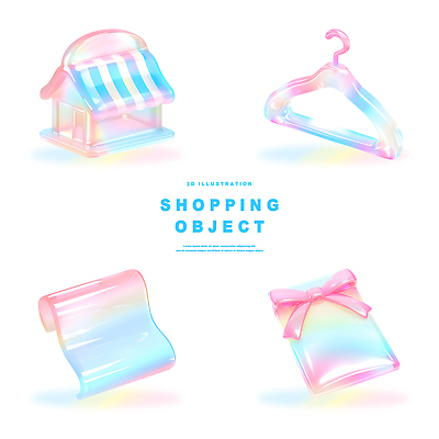 모양 PSD 편집이미지 디자인 컬러 선물 그래픽 쇼핑 3D 상점 투명 옷걸이 포장지 모던 편집3D 포장 디지털합성 파일형식